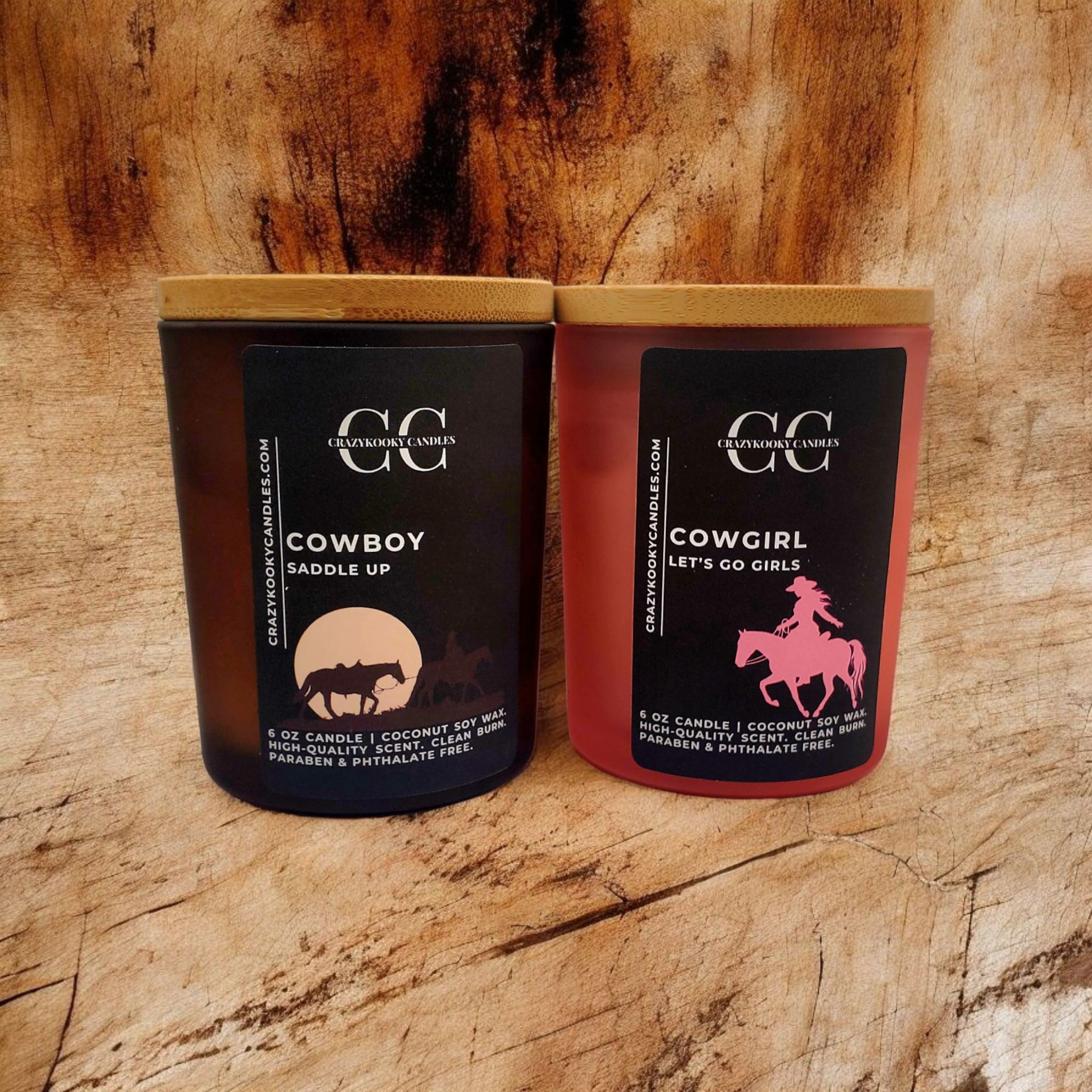 COWBOY & COWGIRL - Funny Candle, Scented Coconut Soy Candle, 6oz