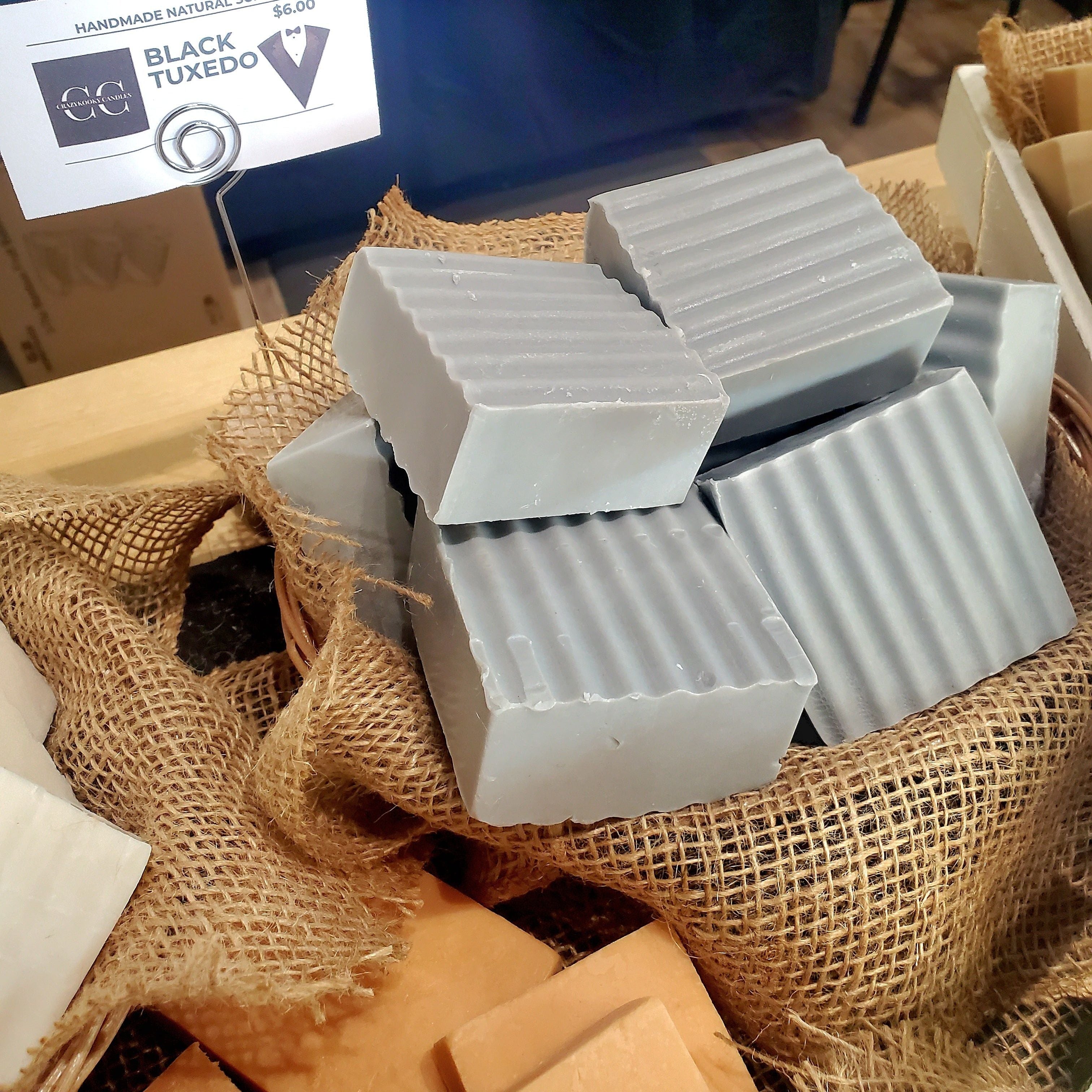 BLACK TUXEDO - Handmade Soap, Scented, 5oz