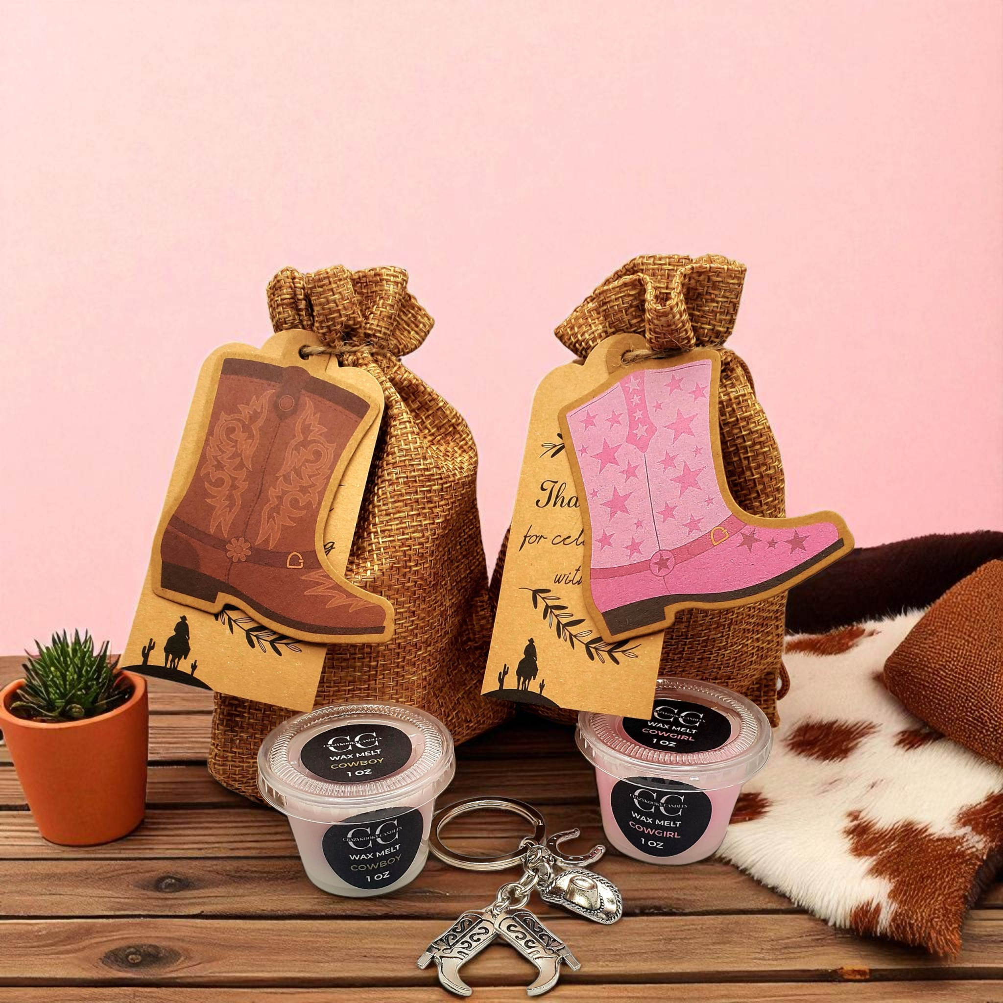 COWBOY & COWGIRL WAX MELT SAMPLES - Wax Melts, Scented Coconut Soy, 1oz