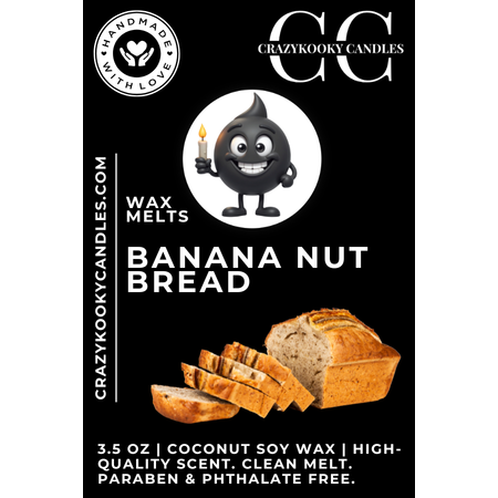 BANANA NUT BREAD - Wax Melts, Scented Coconut Soy, 3.5oz