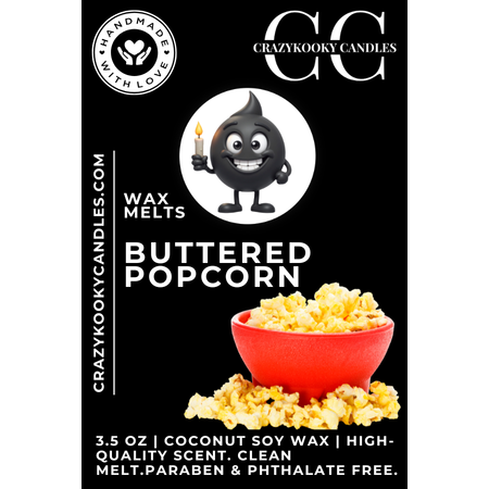 BUTTERED POPCORN - Wax Melts, Scented Coconut Soy, 3.5oz