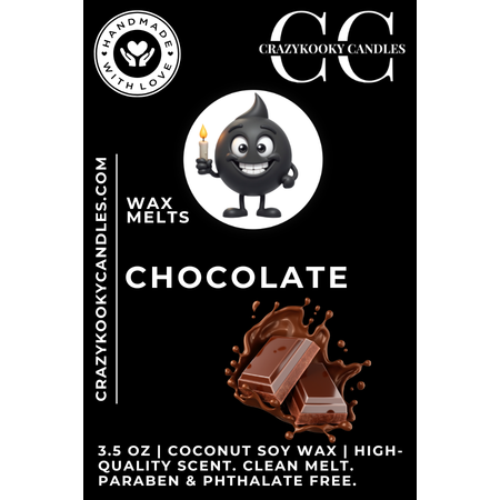 CHOCOLATE - Wax Melts, Scented Coconut Soy, 3.5oz