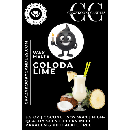 COLODA LIME - Wax Melts, Scented Coconut Soy, 3.5oz