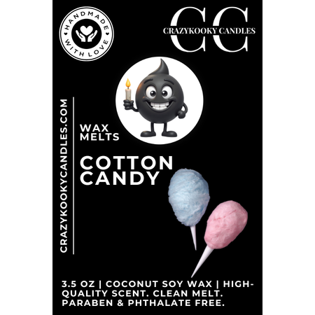 COTTON CANDY - Wax Melts, Scented Coconut Soy, 3.5oz