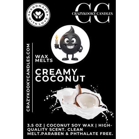 CREAMY COCONUT - Wax Melts, Scented Coconut Soy, 3.5oz