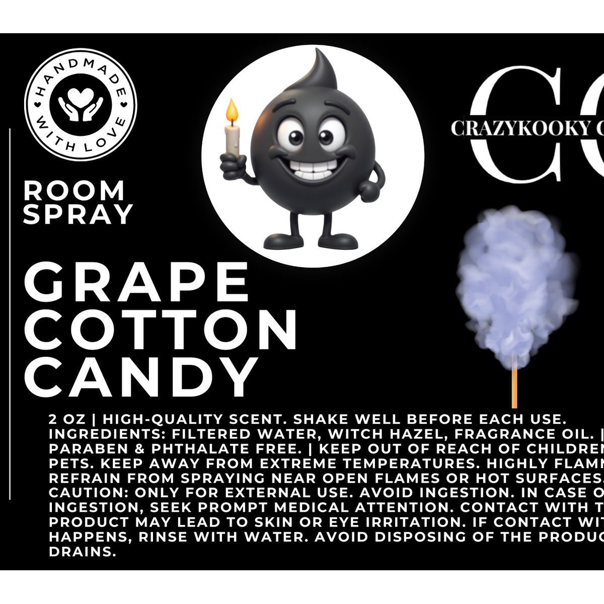 GRAPE COTTON CANDY - Room Spray, 2oz