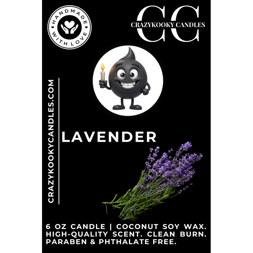 LAVENDER - Funny Candle, Scented Coconut Soy Candle, 6oz