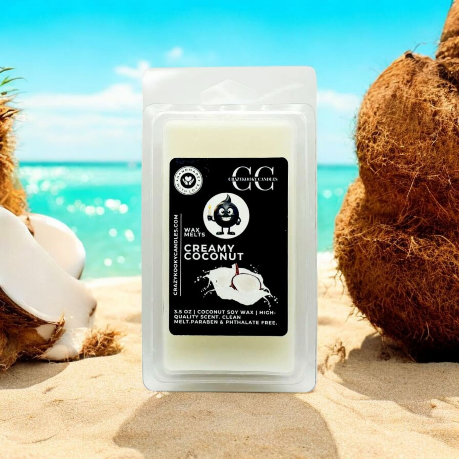 CREAMY COCONUT - Wax Melts, Scented Coconut Soy, 3.5oz