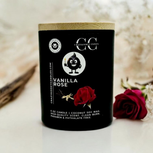 VANILLA ROSE - Funny Candle, Scented Coconut Soy Candle, 6oz