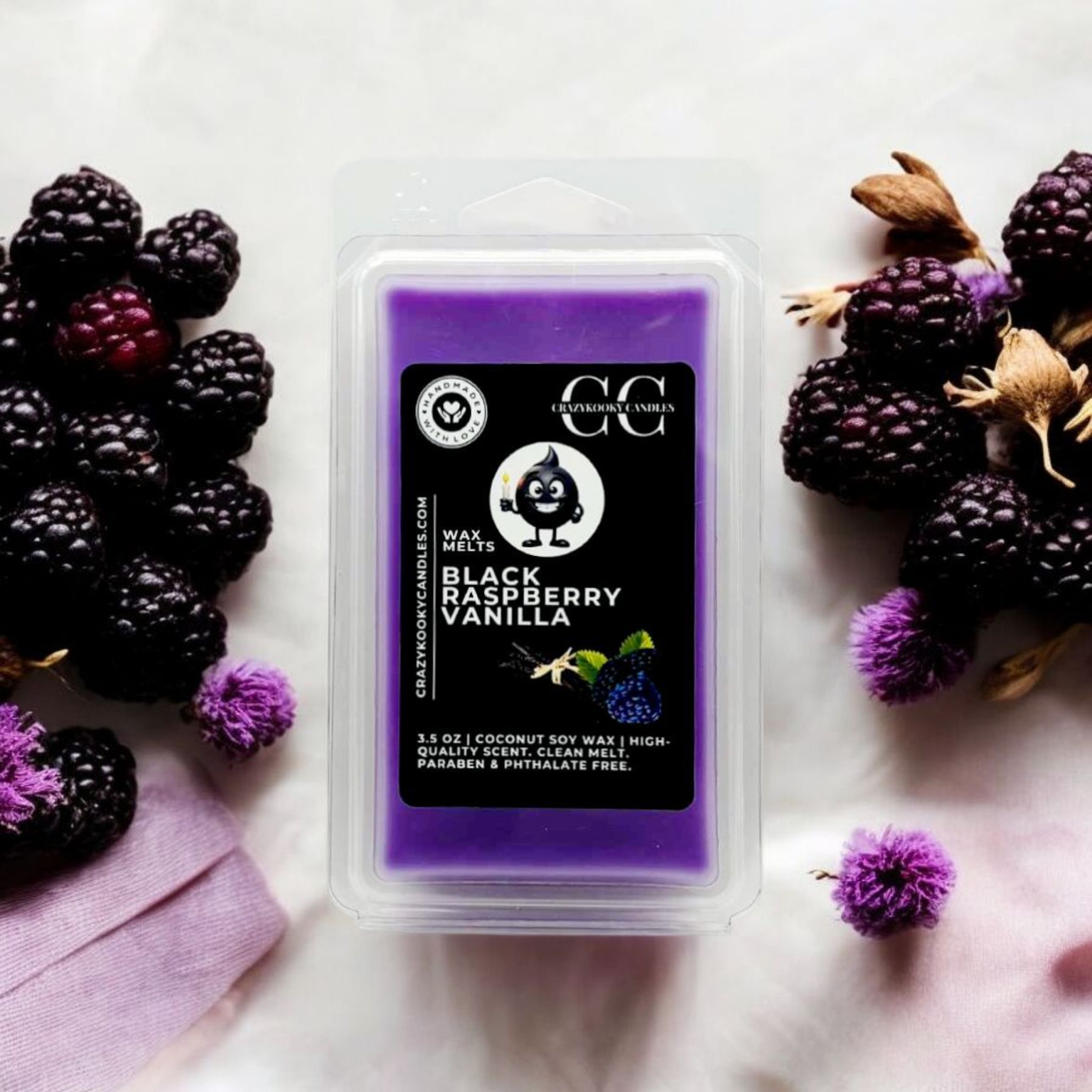 BLACK RASPBERRY VANILLA - Wax Melts, Scented Coconut Soy, 3.5oz