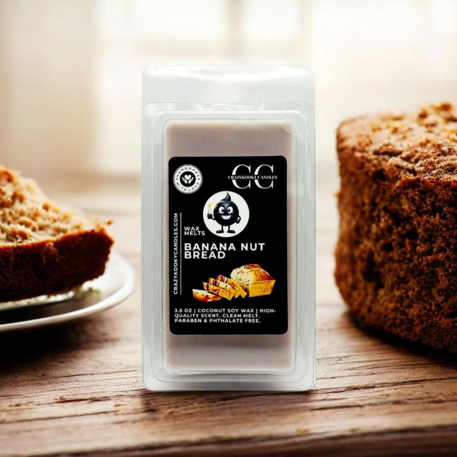 BANANA NUT BREAD - Wax Melts, Scented Coconut Soy, 3.5oz