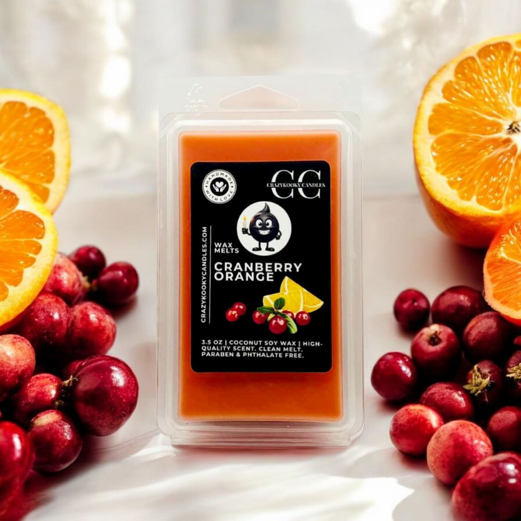 CRANBERRY ORANGE - Wax Melts, Scented Coconut Soy, 3.5oz