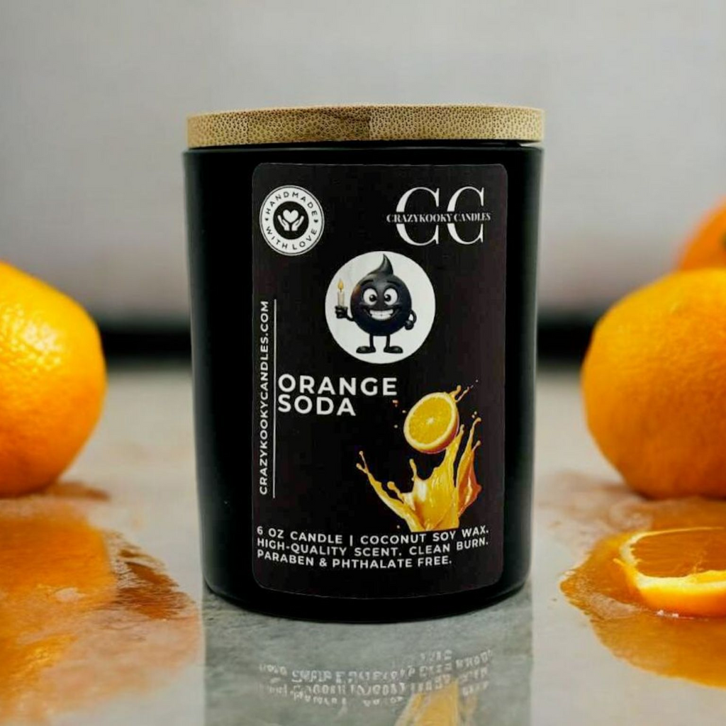 ORANGE SODA - Funny Candle, Scented Coconut Soy Candle, 6oz