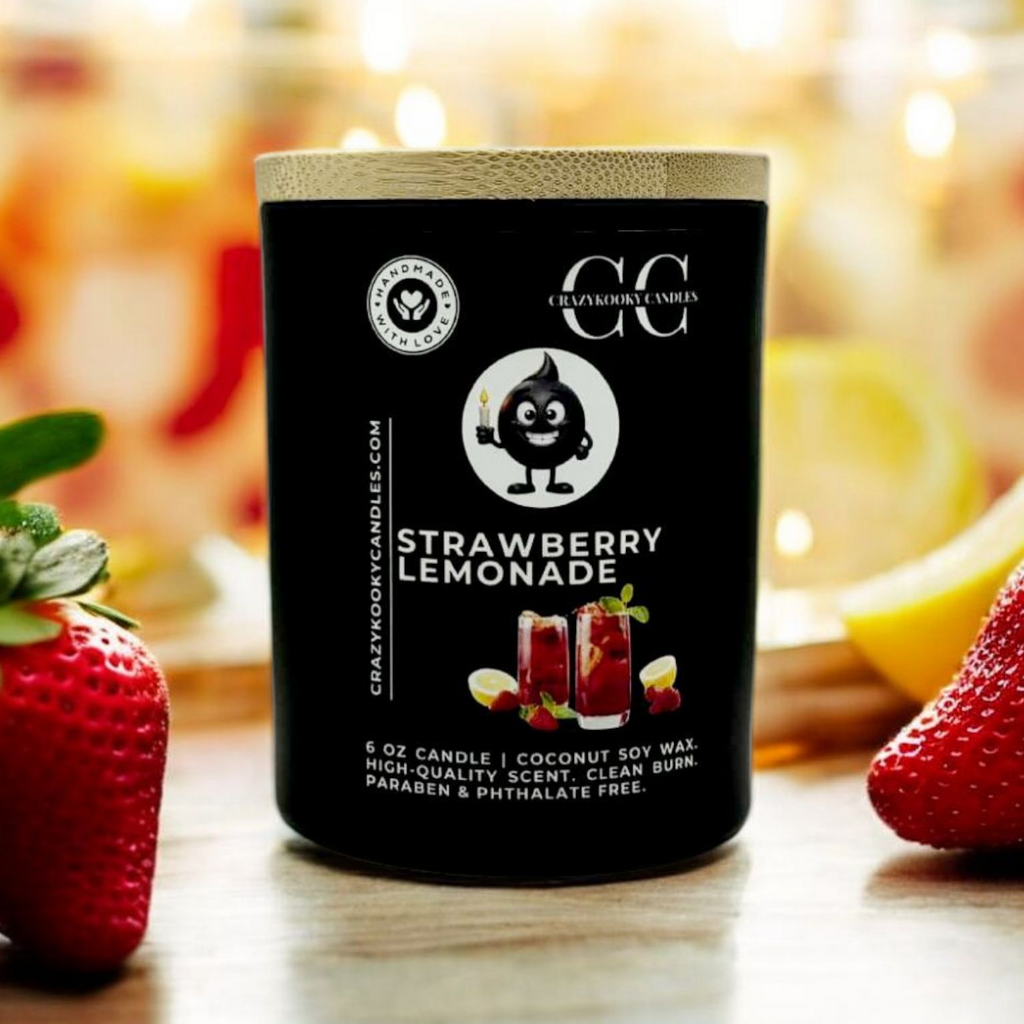 STRAWBERRY LEMONADE - Funny Candle, Scented Coconut Soy Candle, 6oz