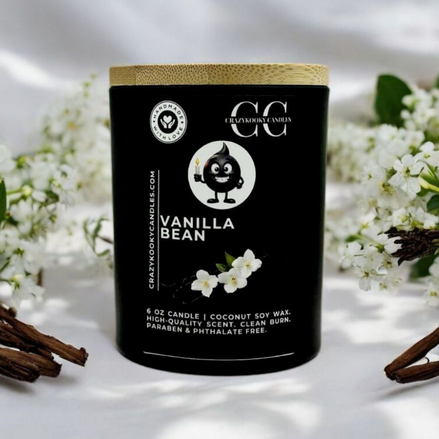 VANILLA BEAN - Funny Candle, Scented Coconut Soy Candle, 6oz