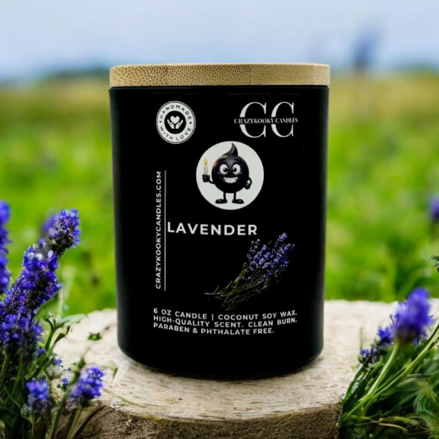 LAVENDER - Funny Candle, Scented Coconut Soy Candle, 6oz