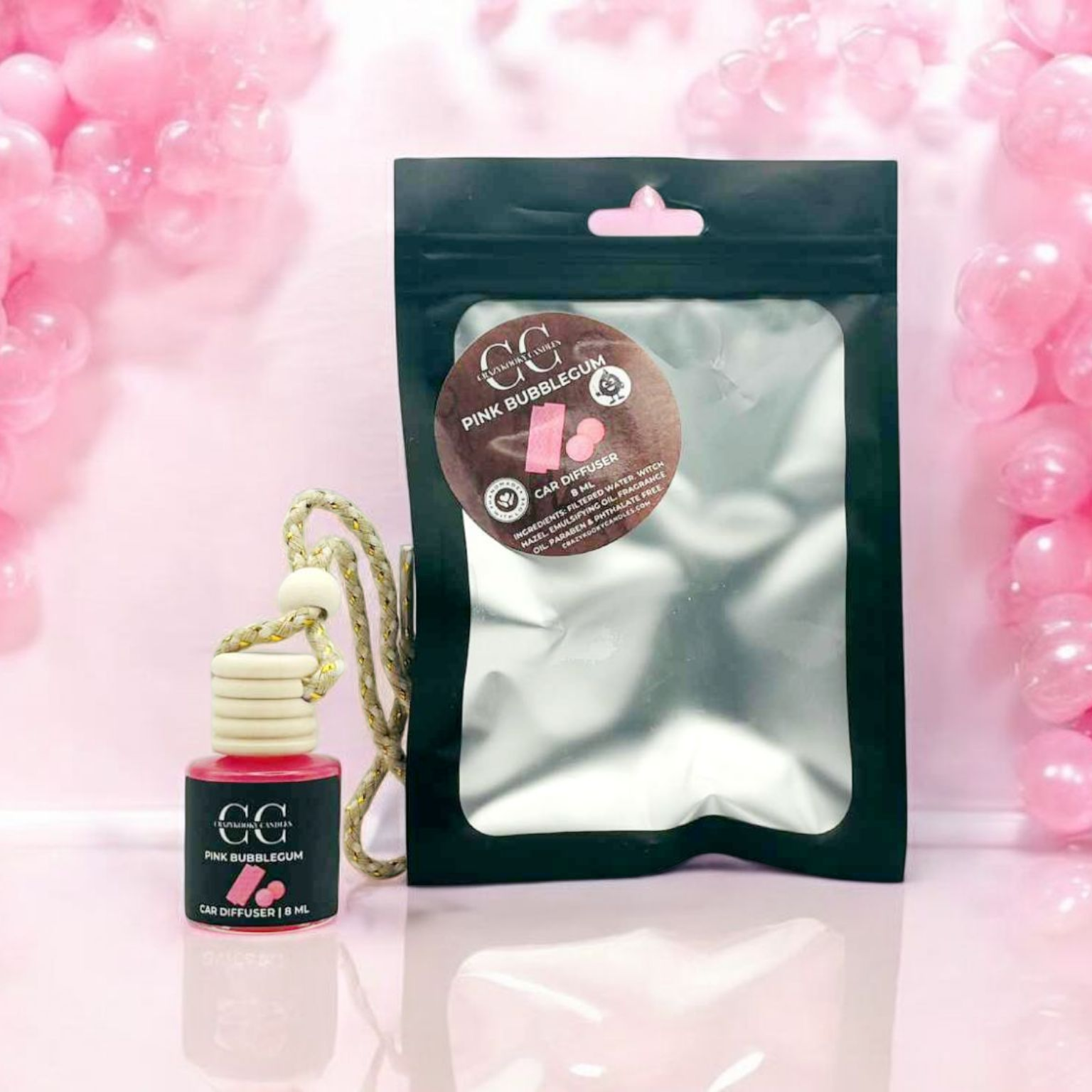 PINK BUBBLEGUM - Car Diffuser, 8ml