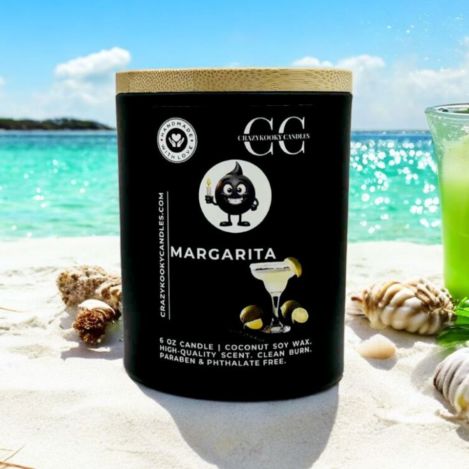 MARGARITA - Funny Candle, Scented Coconut Soy Candle, 6oz