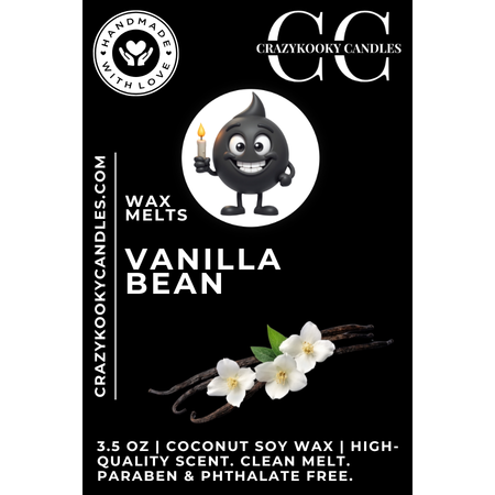 VANILLA BEAN - Wax Melts, Scented Coconut Soy, 3.5oz