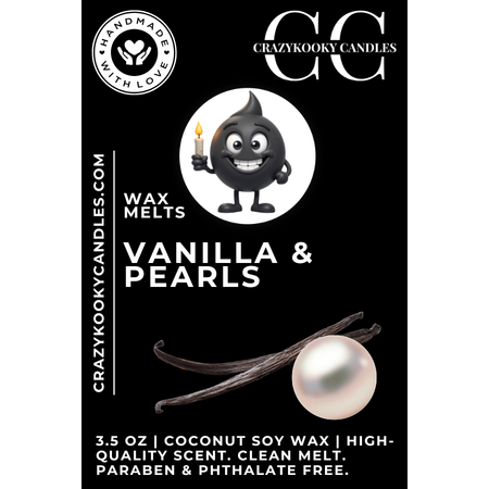 VANILLA & PEARLS - Wax Melts, Scented Coconut Soy, 3.5oz
