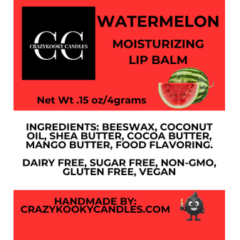 WATERMELON, Lip Balm, 0.15oz