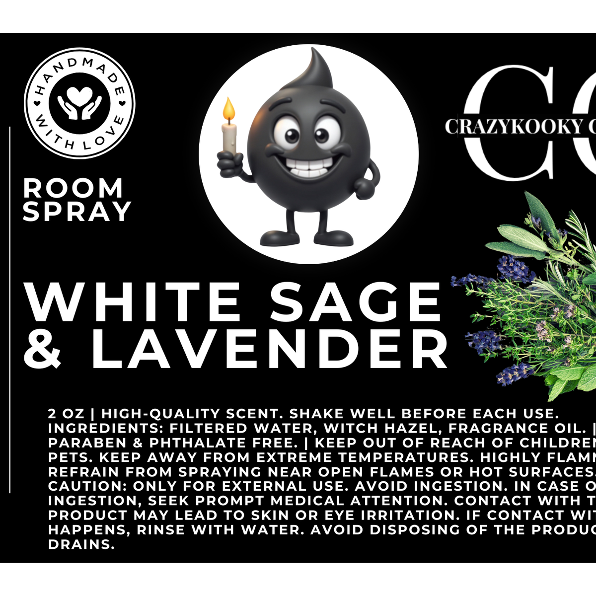 WHITE SAGE & LAVENDER - Room Spray, 2oz