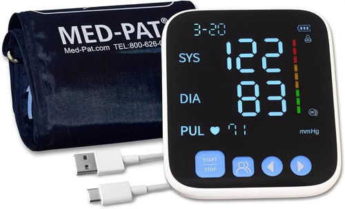 Med-Pat BP-S Arm Blood Pressure Monitor – Accurate and Reliable Home Health Device with Easy-to-Read Display and One-Touch Operation
