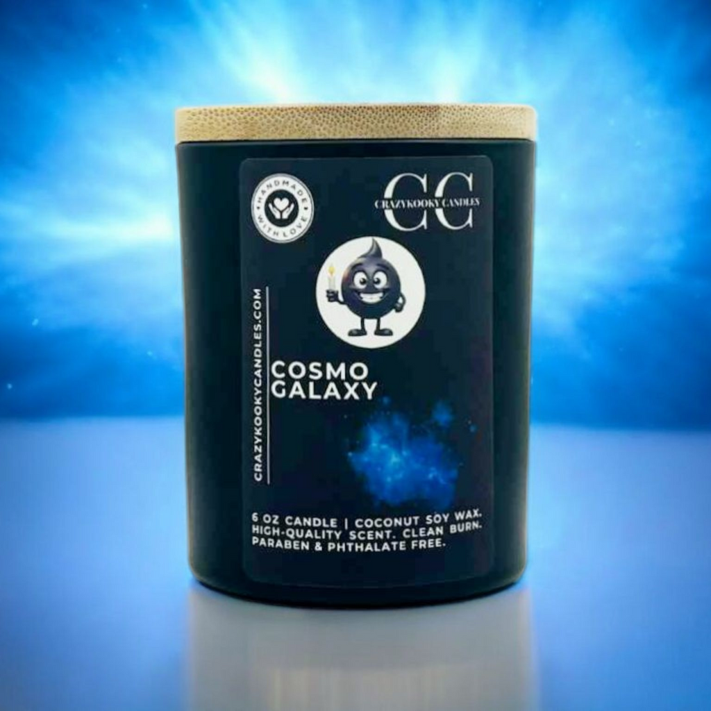 COSMO GALAXY - Funny Candle, Scented Coconut Soy Candle, 6oz